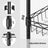 5-Tier Adjustable Metal Shelving Unit - Metal - Black - Wire Basket Design with Hooks and High Load Capacity