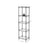 5-Tier Adjustable Metal Shelving Unit - Metal - Black - Wire Basket Design with Hooks and High Load Capacity