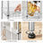 5-Tier Metal Storage Unit - Metal - Black - Adjustable Shelves with Hooks