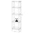 5-Tier Metal Storage Unit - Metal - Black - Adjustable Shelves with Hooks