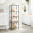 5-Tier Wire Shelving Unit - Metal - Black - Adjustable Shelves and Hooks
