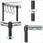 6-Tier Wire Shelving Unit - Metal - Ink Black - Adjustable Shelves with Shelf Liners and Hooks