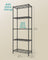Storage Shelf Metal Garage Adjustable 5 Tier - Plastic and Steel - Ink Black