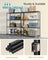 Storage Shelf Metal Garage Adjustable 4 Tier - Plastic and Steel - Ink Black