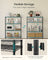 Storage Shelf Metal Garage Adjustable 4 Tier - Plastic and Steel - Ink Black