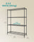 Storage Shelf Metal Garage Adjustable 4 Tier - Plastic and Steel - Ink Black