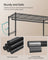 Clothes Rack - Metal - Ink Black - Freestanding with Mesh Shelf and Drawers