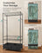 Clothes Rack - Metal - Ink Black - Freestanding with Mesh Shelf and Drawers