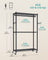 Rolling Portable Wardrobe - 199L - Steel - Adjustable Shelves