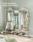 Dividable Open Portable Wardrobe - Metal - Cloud White - Adjustable Shelves and Hanging Rails