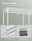 Dividable Open Portable Wardrobe - Metal - Cloud White - Adjustable Shelves and Hanging Rails
