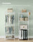 Dividable Open Portable Wardrobe - Metal - Cloud White - Adjustable Shelves and Hanging Rails