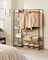 Open Wardrobe - Metal - Ink Black - Freestanding with Storage Shelves