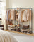 Open Wardrobe - Metal - Matt Black - Freestanding with Storage Shelves