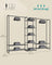 Open Wardrobe - Metal - Matt Black - Freestanding with Storage Shelves