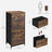 Drawer Storage Unit - Fabric - Light Grey and White - Slim Design with Metal Frame