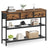 Console Table - Narrow with Storage - Rustic Brown - 98.8 x 30 x 78.7 cm