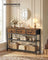 Console Table - Narrow with Storage - Rustic Brown - 98.8 x 30 x 78.7 cm