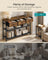 Console Table - Narrow with Storage - Rustic Brown - 98.8 x 30 x 78.7 cm