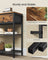 Console Table - Narrow with Storage - Rustic Brown - 98.8 x 30 x 78.7 cm