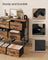 6 Drawer Chest - Steel - Ink Black & Ebony Black - Versatile Fabric Storage Unit