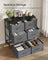 BELLAH Collection Chest of Drawers Storage Unit 6 Drawers - MDF and Wood - Slate Grey