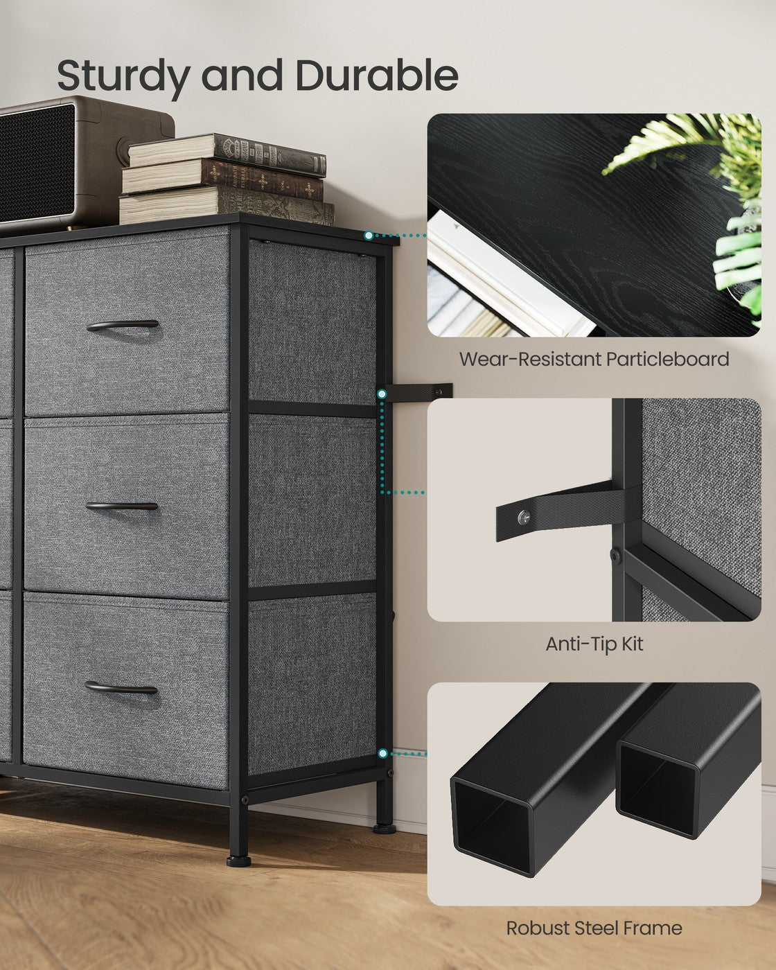 BELLAH Collection Chest of Drawers Storage Unit 6 Drawers