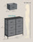 BELLAH Collection Chest of Drawers Storage Unit 6 Drawers - MDF and Wood - Slate Grey