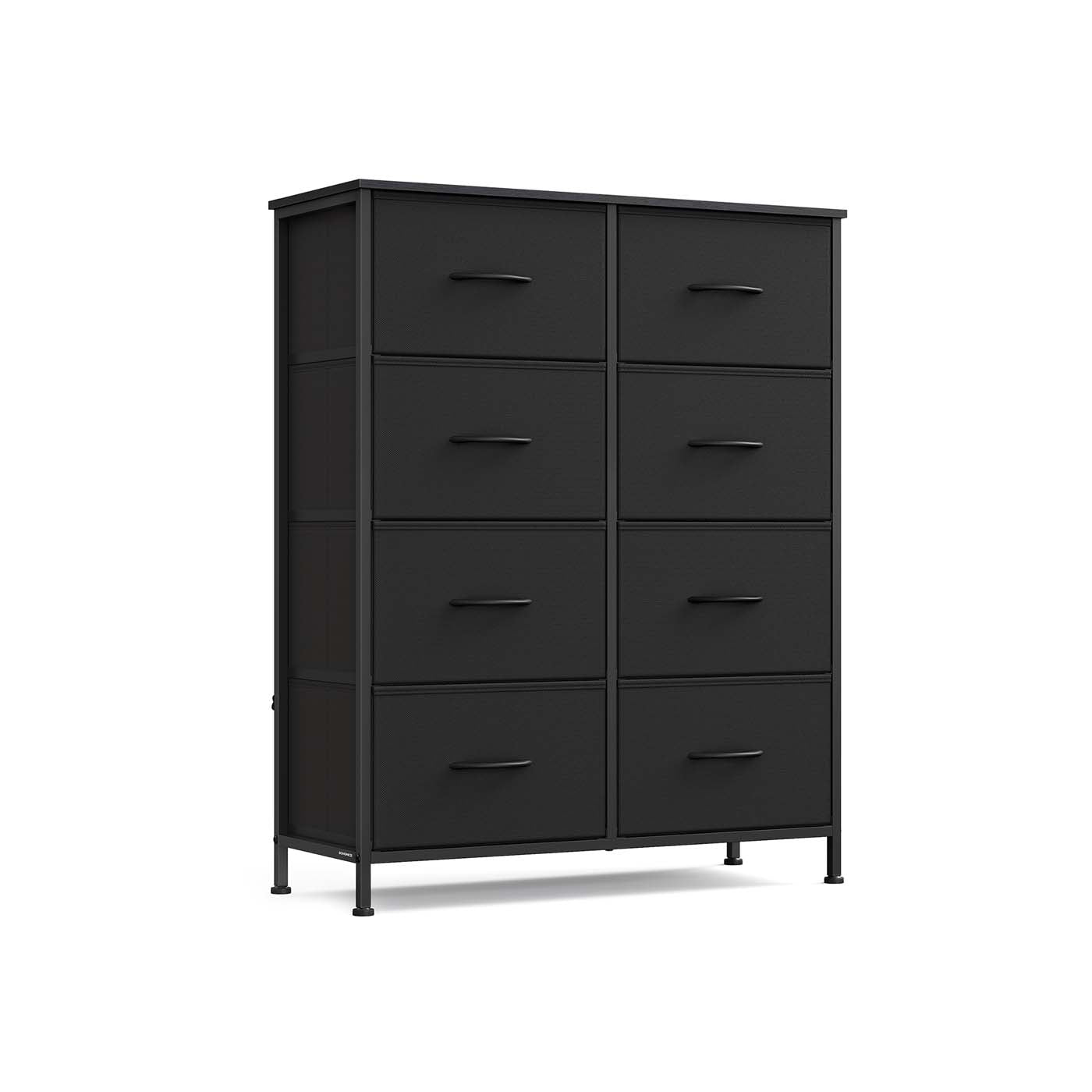 Fabric Storage Unit - 8 Drawer Design - Steel - Ink Black