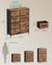 Fabric Storage Unit - 8 Drawer Design - Steel - Ink Black