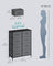 BELLAH Collection Chest of Drawers Storage Unit 8 Drawers - MDF and Wood - Slate Grey