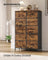 Fabric Storage Unit - 6 Drawer Design - Steel - Ink Black