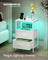 Bedside Table - With Charging Station - Set of 2 - Cloud White - 30 x 39.6 x 60.4 cm