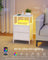 Bedside Table - With Charging Station - Set of 2 - Cloud White - 30 x 39.6 x 60.4 cm
