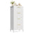 Chest of Drawers - Steel with Anti-Tip Kit - Snow White - 39.6 x 30 x 96.2 cm