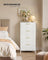 Chest of Drawers - Steel with Anti-Tip Kit - Snow White - 39.6 x 30 x 96.2 cm