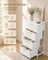 Chest of Drawers - Steel with Anti-Tip Kit - Snow White - 39.6 x 30 x 96.2 cm