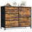 Storage Cabinet - With Doors and Adjustable Shelves - Rustic Brown - 98.7 x 30 x 74.7 cm
