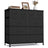 Storage Cabinet - With Doors and Adjustable Shelves - Ink Black - 98.7 x 30 x 96.2 cm