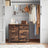 Chest of Drawers - Fabric - Rustic Brown and Black - 6 Drawers Storage Organizer Unit