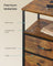 Bedside Table - 30L - MDF - Charging Station
