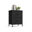2-Drawer Bedside Table - MDF - Ink Black - Non-Woven Fabric Storage Drawers