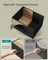 2-Drawer Bedside Table - MDF - Ink Black - Non-Woven Fabric Storage Drawers