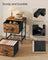 2-Drawer Bedside Table - MDF - Ink Black - Non-Woven Fabric Storage Drawers
