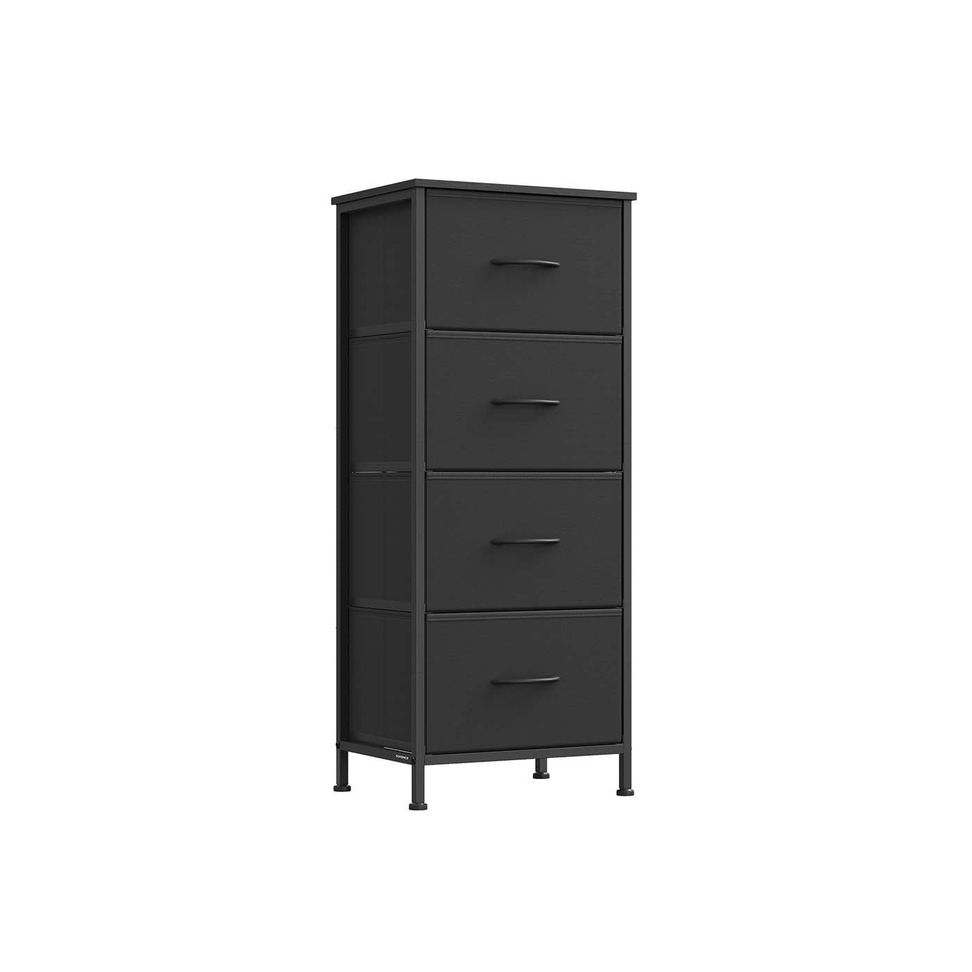 4-Drawer Chest - Steel - Ink Black - Versatile Fabric Storage