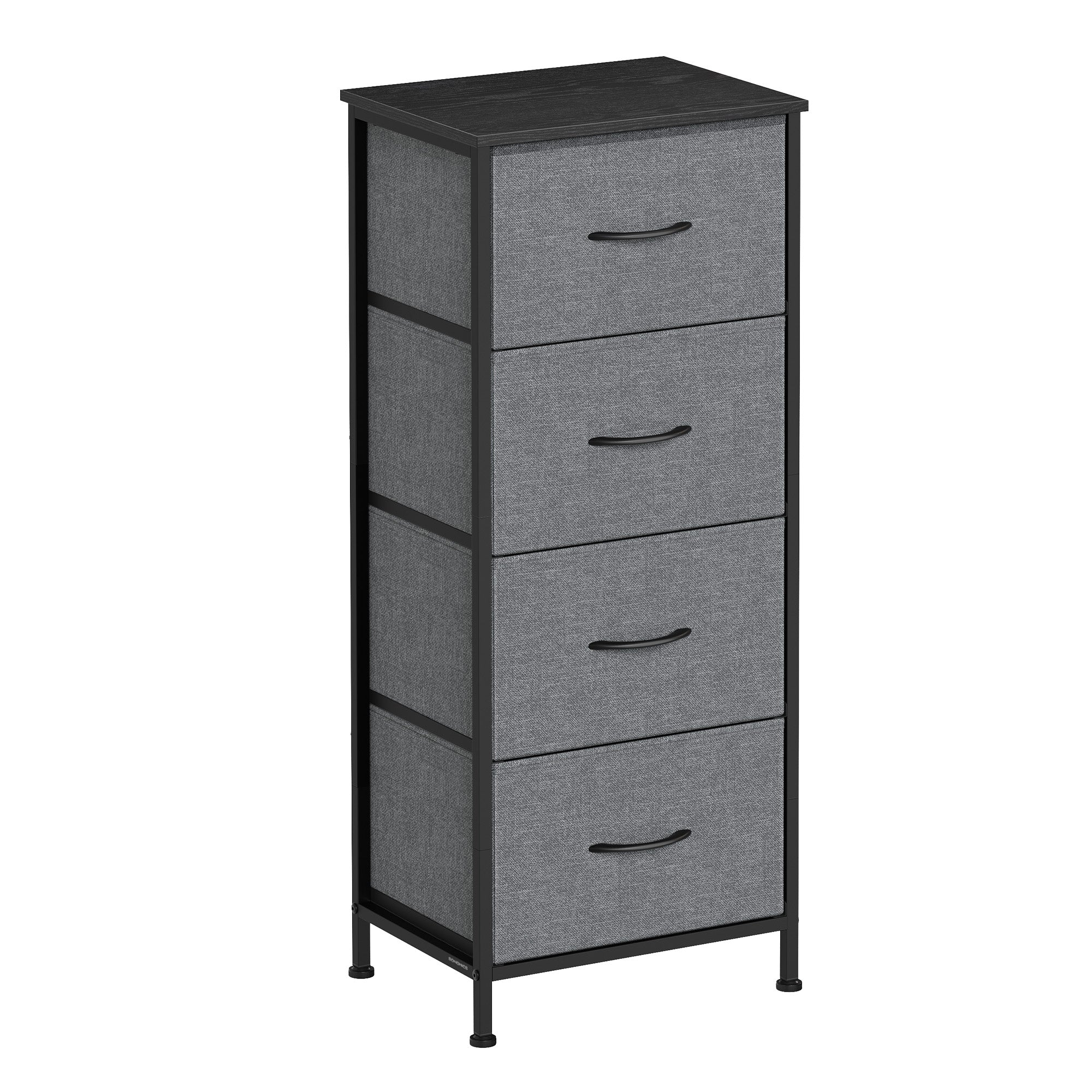 Chest of Drawers - Steel with Anti-Tip Kit - Gray - 30 x 39.6 x 95.2 cm