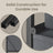 Chest of Drawers - Steel with Anti-Tip Kit - Gray - 30 x 39.6 x 95.2 cm