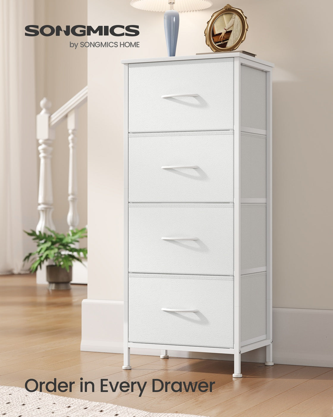 Fabric Drawer Storage Unit - 2 Drawers - Non-Woven Fabric - Ink Black & Ebony Black - Sturdy Design for Everyday Use