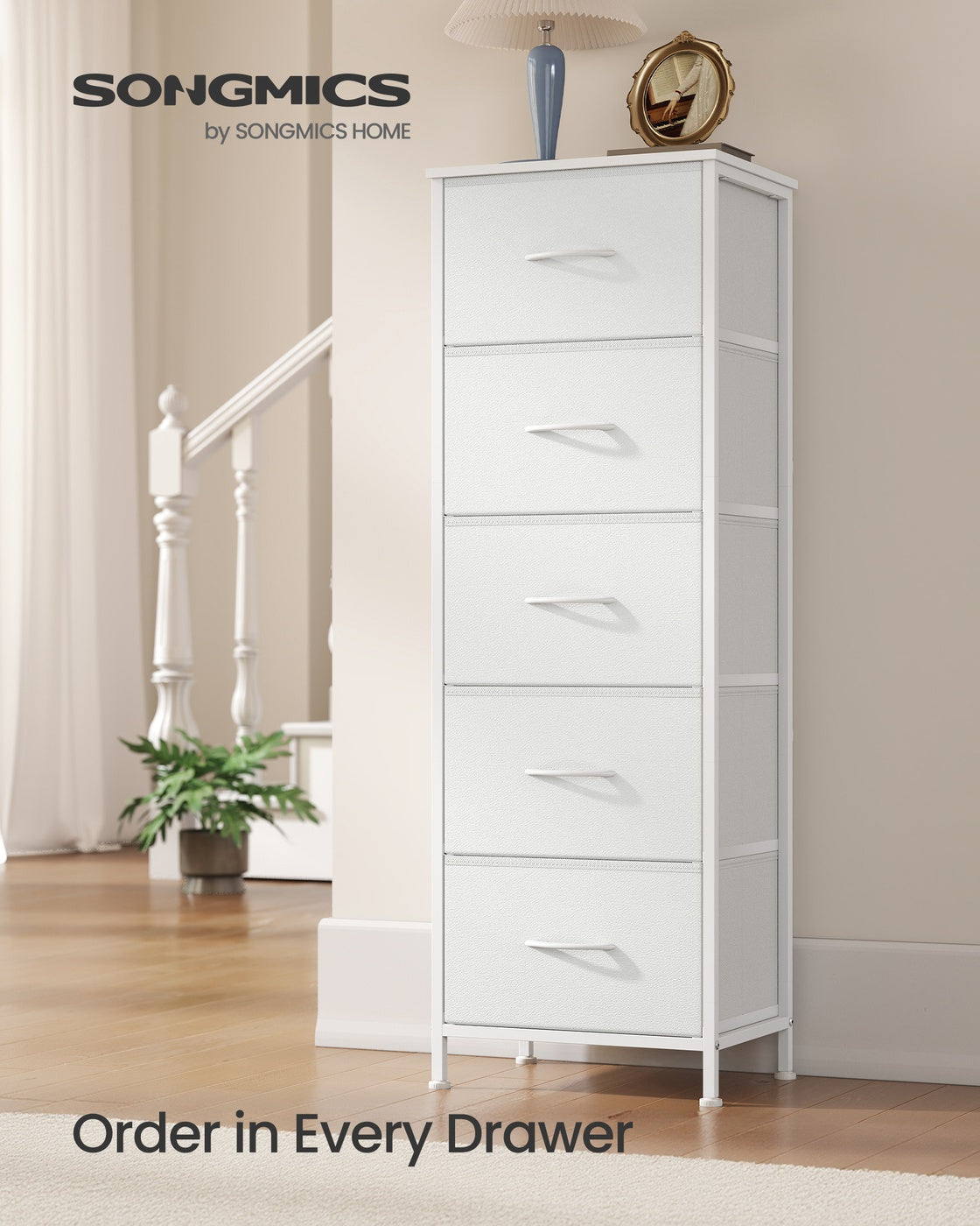 Storage Unit - 5 Drawers - Fabric - Ink Black