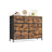 7-Drawer Chest - Steel - Rustic Brown - Versatile Fabric Storage Unit